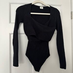 Abercrombie & Fitch LuxeLoft Wrap Sweater Bodysuit